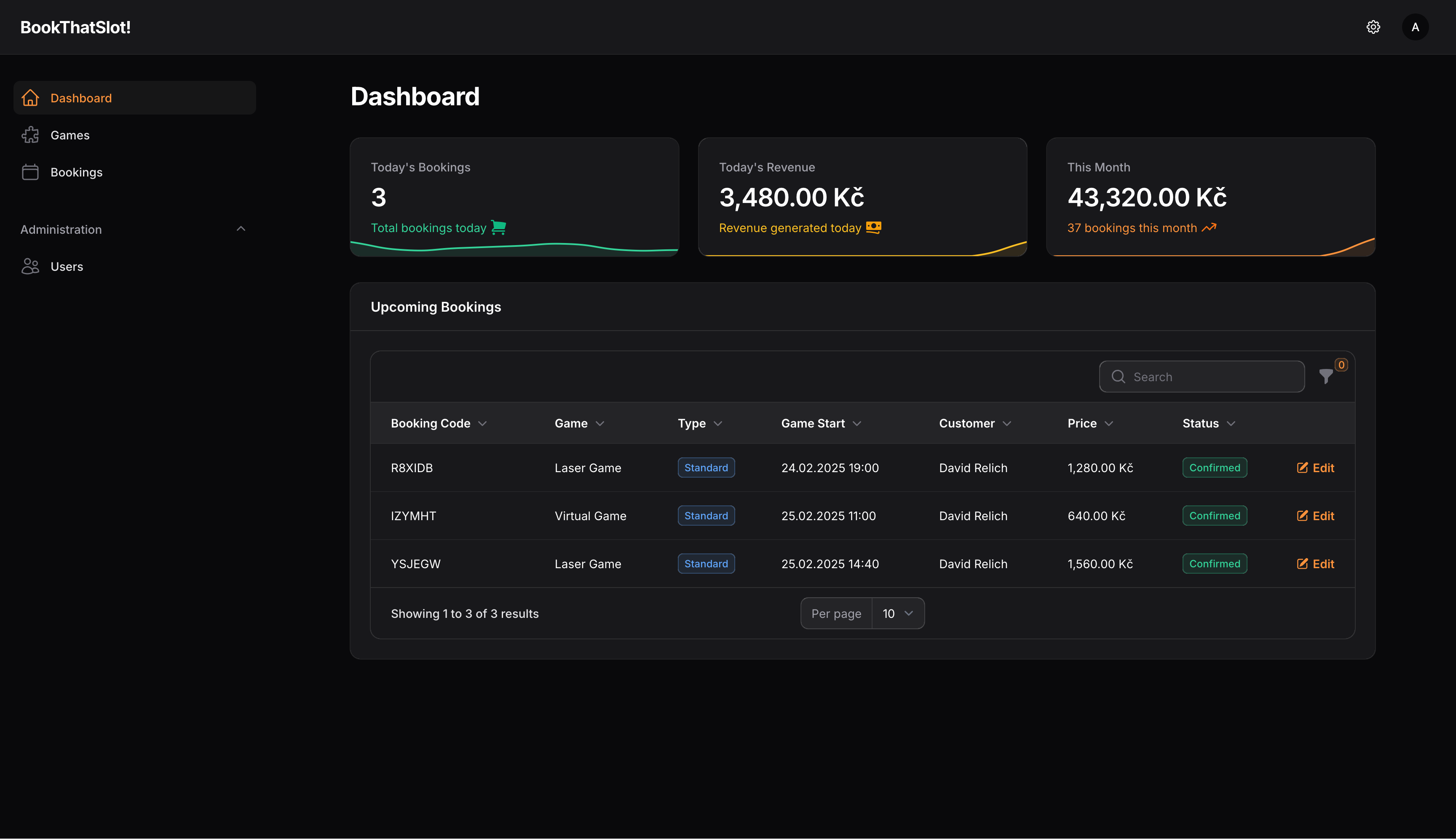 Admin Dashboard