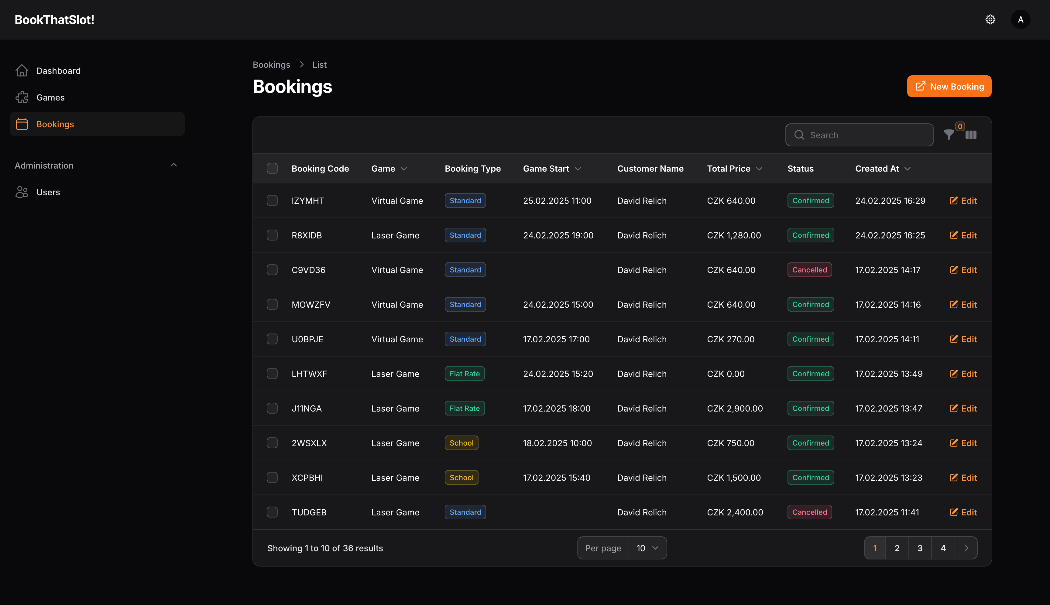 Booking Management